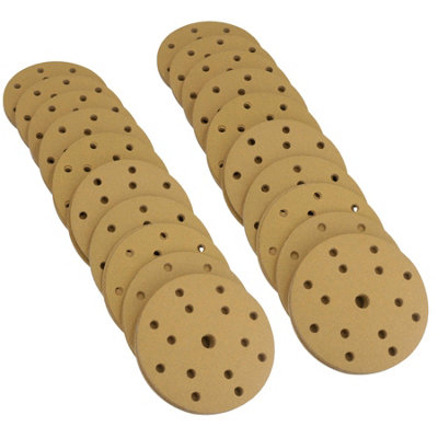 B&Q -  150mm Sanding Discs Aluminium Oxide Abrasive 80 Grit 15 Hole Hook + Loop 200Pc