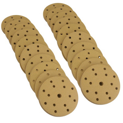 B&Q -  150mm Sanding Discs Aluminium Oxide Abrasive 180 Grit 15 Hole Hook + Loop 200Pc