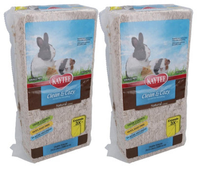 AB Tools 2Pk 24.6L Brown Clean & Cozy Small Animals Bedding 99% Dust Free Odor Control from B&Q