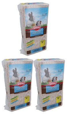 AB Tools 3Pk 24.6L Brown Clean & Cozy Small Animals Bedding 99% Dust Free Odor Control from B&Q