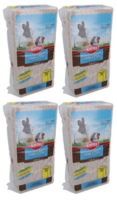 AB Tools 4Pk 24.6L Brown Clean & Cozy Small Animals Bedding 99% Dust Free Odor Control from B&Q