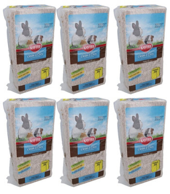 AB Tools 6Pk 24.6L Brown Clean & Cozy Small Animals Bedding 99% Dust Free Odor Control from B&Q