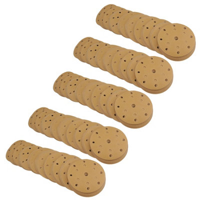 B&Q -  150mm Sanding Discs Aluminium Oxide Abrasive 500 Grit 15 Hole Hook + Loop 500Pc
