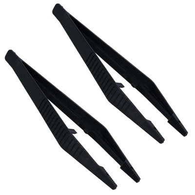 B&Q -  2Pk 5" Plastic Feeding Food Tongs Reptiles Spiders Snakes Feeding Tweezers