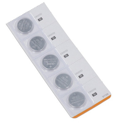 AB Tools Cr2032 3V Volt Lithium Coin Cell Battery Batteries 2032 For Watches Key Fobs 5Pc