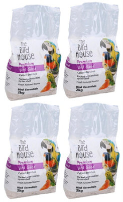 AB Tools 4Pk 2Kg Premium Parrot Bird Sand Calcium & Minerals Aid Digestion Cage Litter from B&Q
