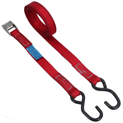 AB Tools Cam Buckle Strap Stainless Steel 3.7M Tie Luggage Straps S Hooks from B&Q