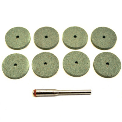 AB Tools 9Pc Rotary Silicone Carbide Grinding Polishing Sanding De-Burring Disk + Mandrel from B&Q