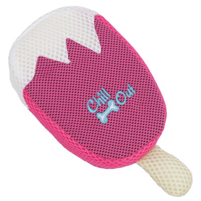 AB Tools Pink Icecream Chillout Cool Dog Puppy Heat Relief Toy Summer Heat Toy Game from B&Q