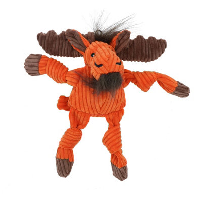 AB Tools Small Moose Knottie Plush Durable Multi Squeaky Dog Puppy Toy 10X12X21Cm from B&Q
