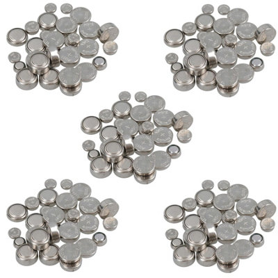 AB Tools Button Cell Batteries Alkaline Battery Ag1 - Ag13 For Watches Calculators 150Pc