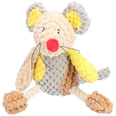 AB Tools Molly Mouse Mr Twister Teddy Dog Toy With Squeak 23Cm/9" from B&Q