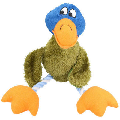 AB Tools Mr Twister Delia Duck Plush Rope Dog Toy With Squeak  36Cm X11Cm X 9Cm from B&Q