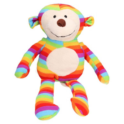 AB Tools Rainbow Sonny Monkey Dog Toy Cuddle Toy With Squeak 38Cm/15" from B&Q