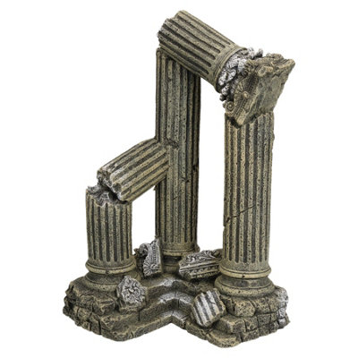 AB Tools Aquatic Aquarium Giant Column Ruins Fish Tank Ornament 17X16X28Cm from B&Q