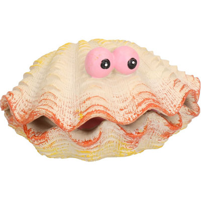 AB Tools Aquatic Aquarium Decor Bubbling Action Clam Fish Tank Ornament 10X8X5Cm from B&Q