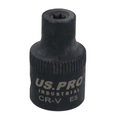 AB Tools E5 Female Impacted Impact Torx Star E Socket 3/8In Drive Shallow from B&Q