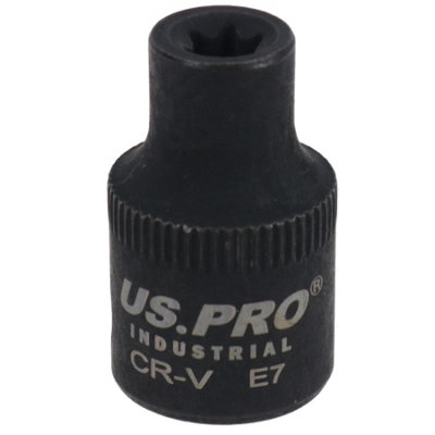 AB Tools E7 Female Impacted Impact Torx Star E Socket 3/8In Drive Shallow from B&Q