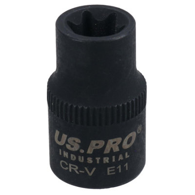 AB Tools E11 Female Impacted Impact Torx Star E Socket 3/8In Drive Shallow from B&Q