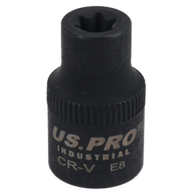 AB Tools E8 Female Impacted Impact Torx Star E Socket 3/8In Drive Shallow from B&Q