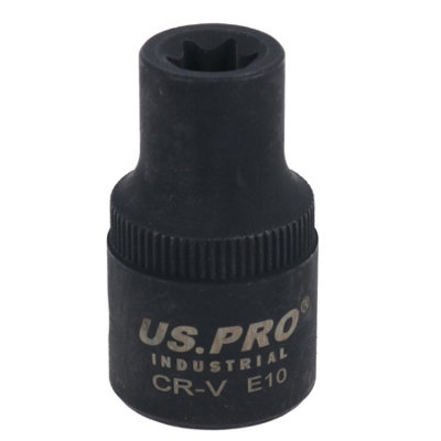 AB Tools E10 Female Impacted Impact Torx Star E Socket 1/2In Drive Shallow from B&Q