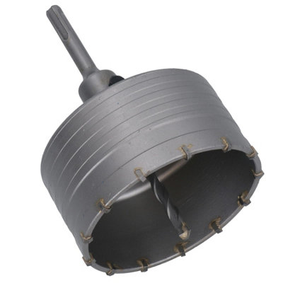 Ab Tools Light 110Mm Core Drill Adaptor + Pilot Drill For Brick Masonry Concrete Tct Tipped Medium B&Q