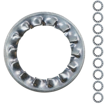 AB Tools 16mm M16 Internal Shake Proof Washers Lock Bolt Washer Serrated Teeth 10Pk from B&Q
