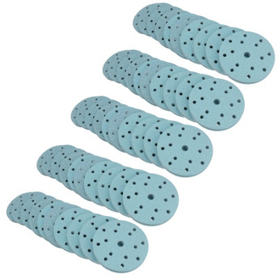 B&Q -  150mm Self Adhesive Hook + Loop Ceramic Abrasive Sanding Discs 60 Grit 500Pc