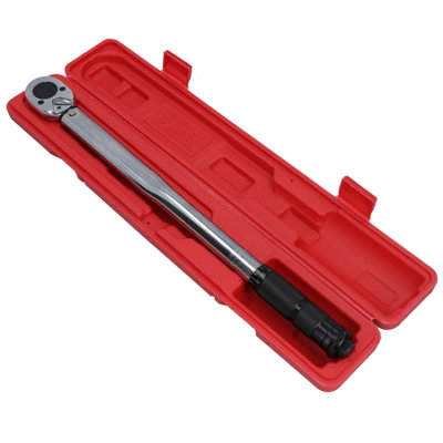 AB Tools 1/2In. Drive Adjustable Click Torque Wrench Ratchet Ratcheting 10-150 Ft Lbs from B&Q