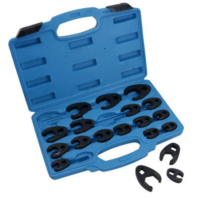 AB Tools Metric Impact Impacted Crowfeet Crowfoot Spanner Wrench Set 8-32mm 19Pc from B&Q