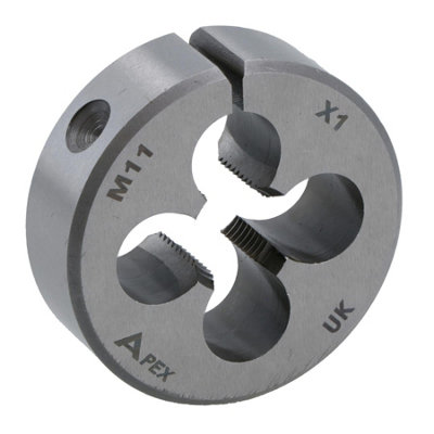 AB Tools M11 X 1.0mm Metric Split Die Rethreading Thread Cutter Tungsten Steel 38mm from B&Q