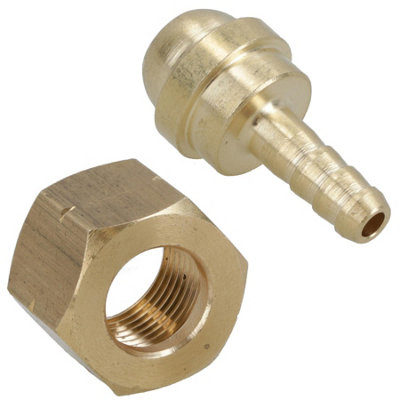 AB Tools Welding Gas Hose Connector 3/16 Hose Tail With 3/8 Bsp Left Handed Thread 1Pc from B&Q