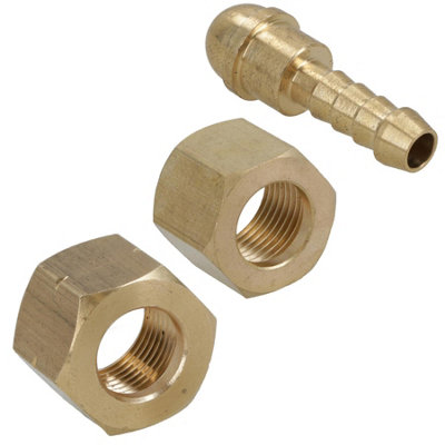 AB Tools Welding Gas Hose Connector 5/16 Hose Tail With 3/8 Bsp Rh + Lh Thread Nuts 2Pc from B&Q