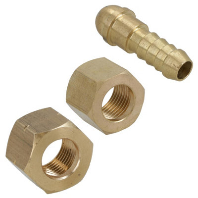 AB Tools Welding Gas Hose Connector 3/8 Hose Tail With 3/8 Bsp Rh + Lh Thread Nuts 2Pc from B&Q