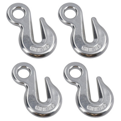 AB Tools 6mm (1/4In) Eye Grab Hook 316 Stainless Steel Chain Holder Lifting Marine 4Pc from B&Q