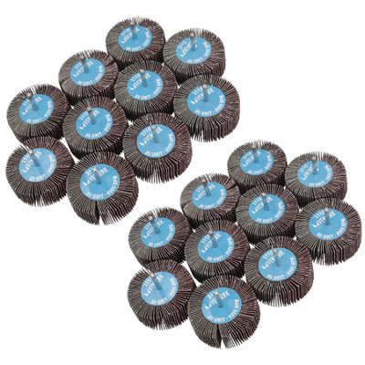 AB Tools 80 Grit 80mm Flap Wheel Disc Abrasive Sanding Pads For Drills Grinders 6mm Shank 20Pc from B&Q