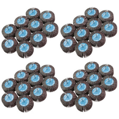 AB Tools 80 Grit 80mm Flap Wheel Disc Abrasive Sanding Pads For Drills Grinders 6mm Shank 40Pc from B&Q