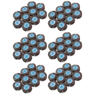 AB Tools 80 Grit 80mm Flap Wheel Disc Abrasive Sanding Pads For Drills Grinders 6mm Shank 60Pc from B&Q