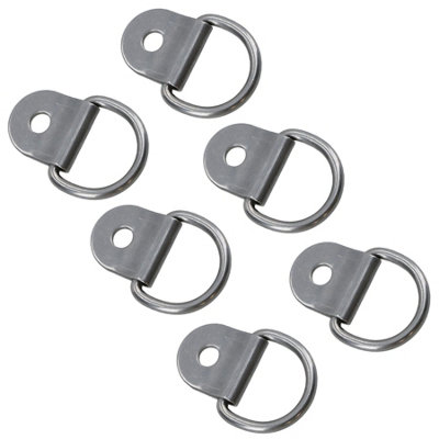 AB Tools Tie Down Anchor Dee Ring 6 Pack Stainless Steel Lashing Hook Point Cleat 316 from B&Q