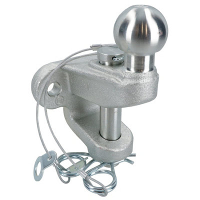 AB Tools 3.5 Ton Tow Bar Towing Ball And Pin Eye Coupling 50mm Ball 25mm Pin Silver from B&Q