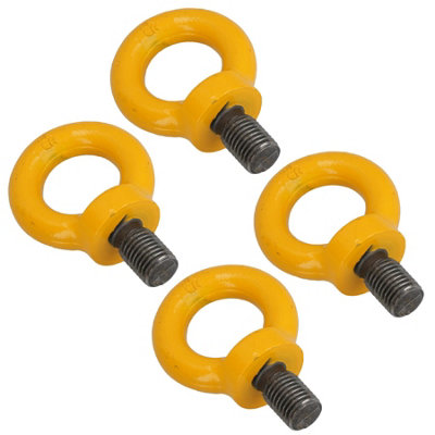 AB Tools 20mm Lifting Eyes Eyebolt Ring High Tensile 30mm Length 6.0 Ton Capacity 4Pc from B&Q