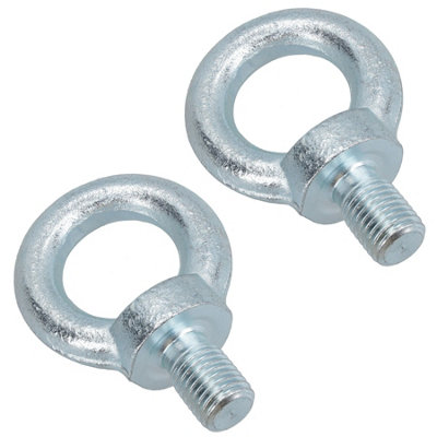AB Tools 12mm Lifting Eyes Eyebolt Ring Zinc Plated 22mm Length 0.34 Ton Capacity 2Pc from B&Q
