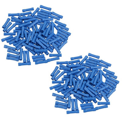 AB Tools Insulated Straight Butt Connectors Electrical Crimps Terminals Blue 200Pc from B&Q