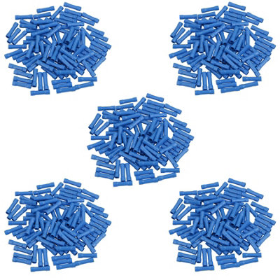 AB Tools Insulated Straight Butt Connectors Electrical Crimps Terminals Blue 500Pc from B&Q