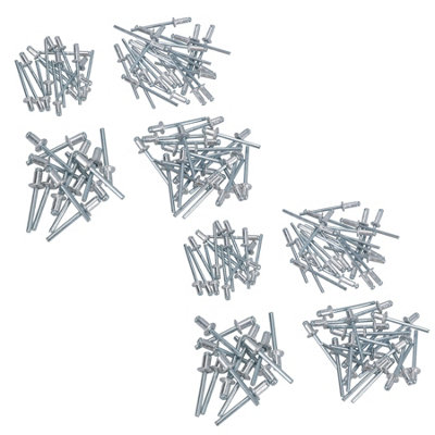AB Tools Assorted Blind Pop Pot Rivets Set Fastener Fastening Metric 3.2-4.8mm 160Pc from B&Q
