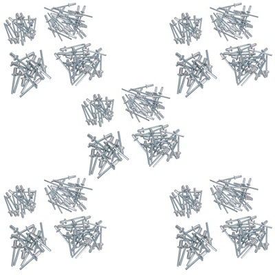 AB Tools Assorted Blind Pop Pot Rivets Set Fastener Fastening Metric 3.2-4.8mm 400Pc from B&Q