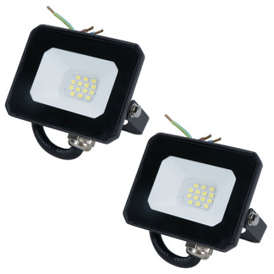AB Tools 10 Watt Led Mini Floodlight Garden Lighting 800 Lumens Ip65 + Bracket 2Pc from B&Q