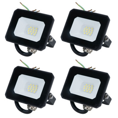 AB Tools 10 Watt Led Mini Floodlight Garden Lighting 800 Lumens Ip65 + Bracket 4Pc from B&Q