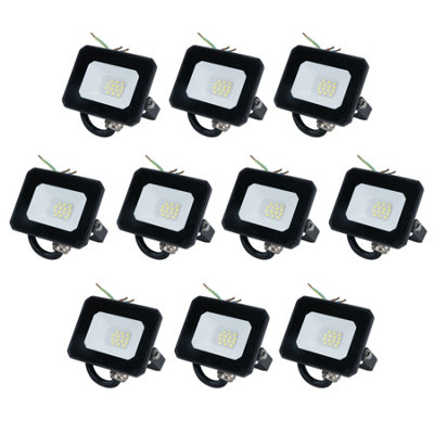 AB Tools 10 Watt Led Mini Floodlight Garden Lighting 800 Lumens Ip65 + Bracket 10Pc from B&Q