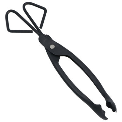 AB Tools Fire Side Log Coal Wood Tongs Grabber Mover Fireplace Fire Pit Scissor Action from B&Q